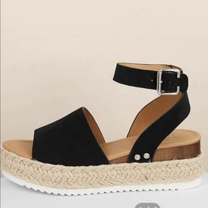 black size 9 shein sandals